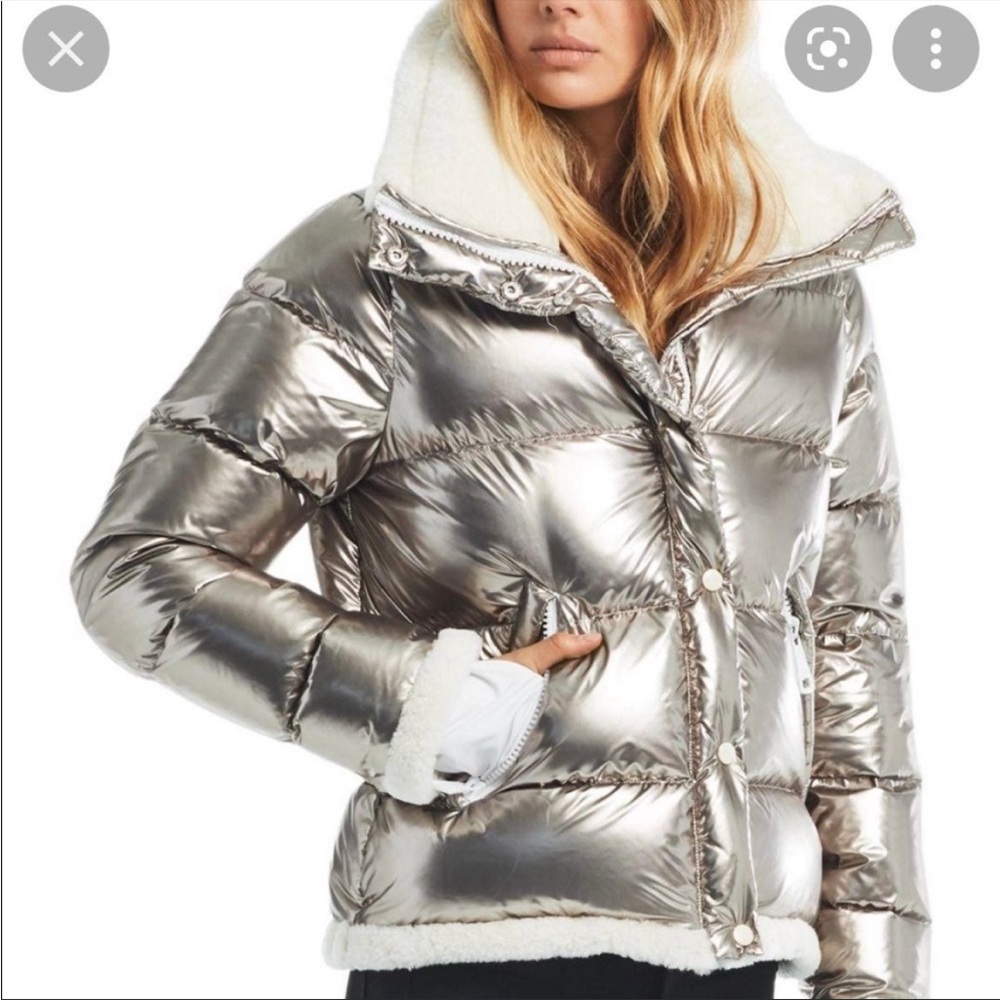 SAM. NYC shearling silver jacket